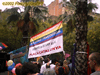 Banner na Praça da Catalunha
