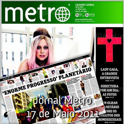 PORTUGAL: Jornal Metro de hoje tem como editora especial Lady Gaga